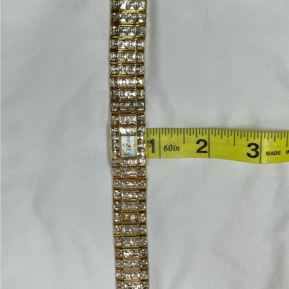 Suzanne Somers Crystal Embellished Gold Tone Watch - Picture 6 of 15